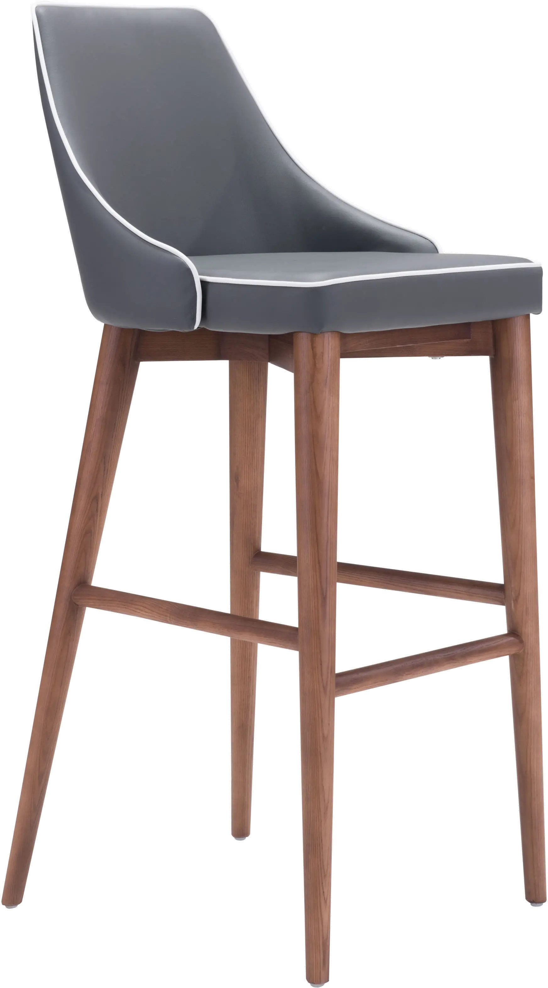 Gray Upholstered Bar Stool - Moor-1