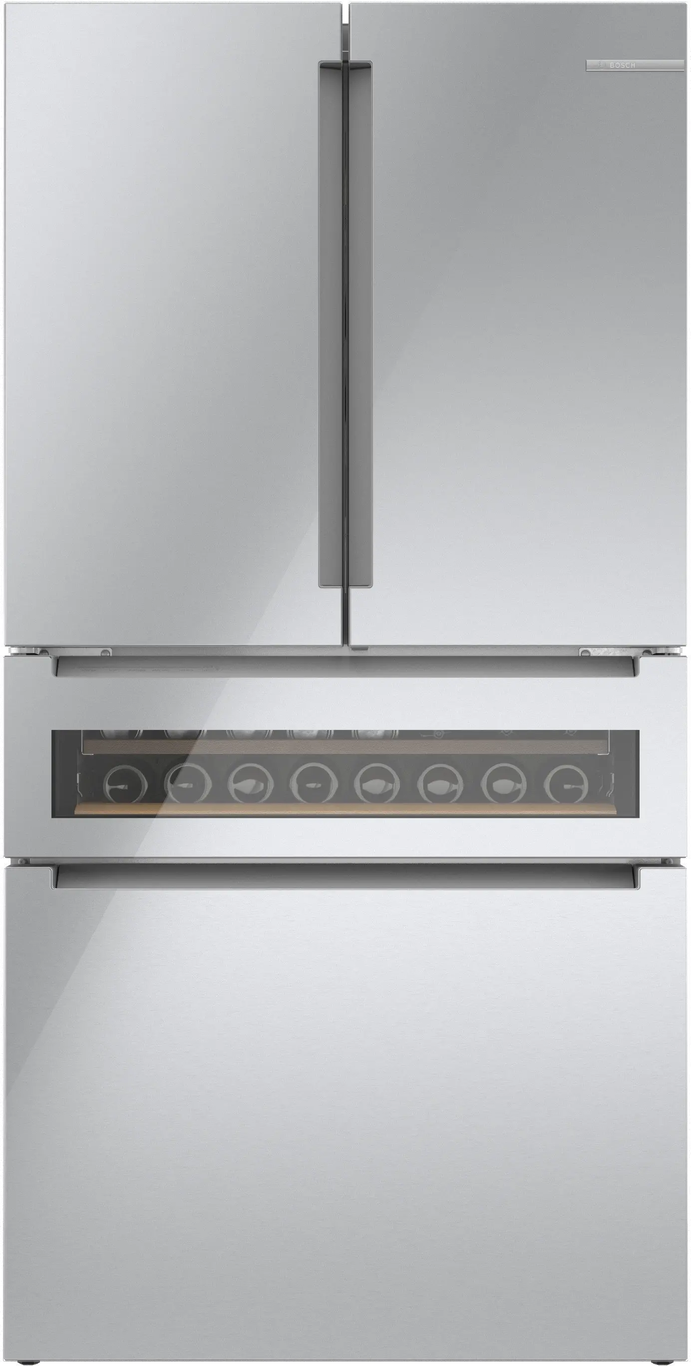B36CL81ENG Bosch 800 Series 21 cu ft French Door Refrigerator - Counter Depth Stainless Steel-1