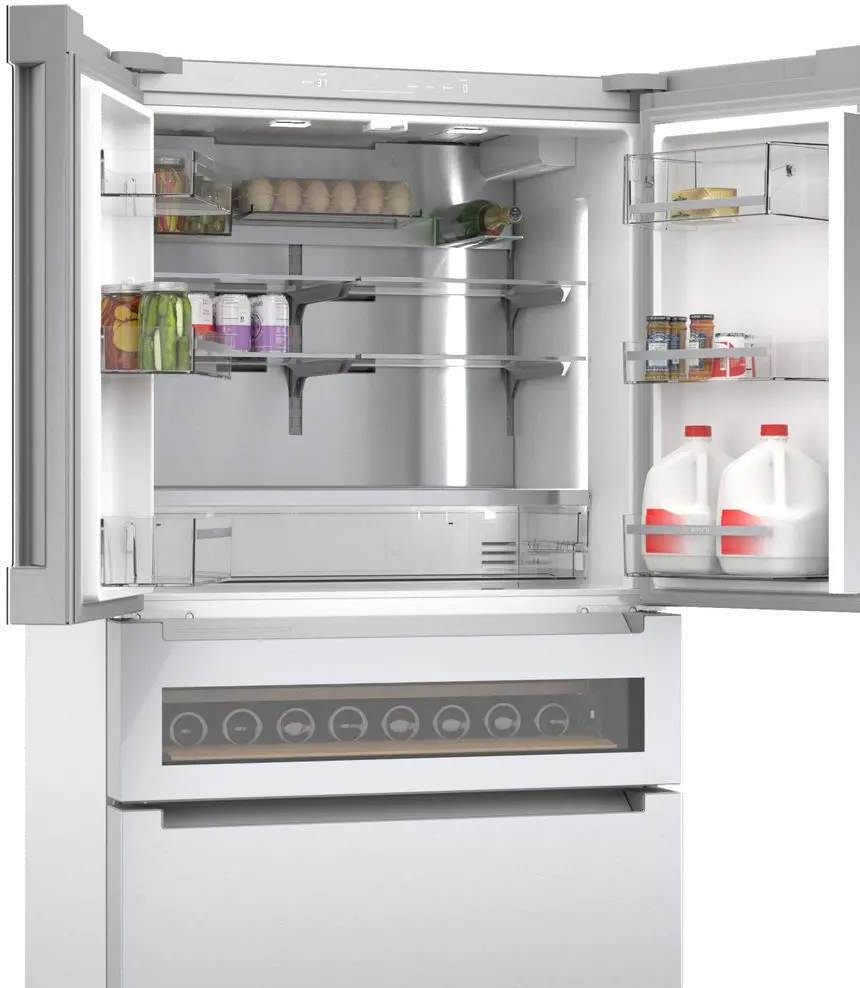 B36CL81ENG Bosch 800 Series 21 cu ft French Door Refrigerator - Counter Depth Stainless Steel-2