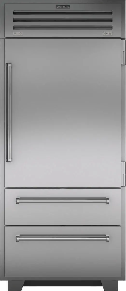 PRO3650/RH Sub-Zero 36 Inch Professional Bottom Freezer Refrigerator - Right Hinge-1