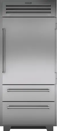 PRO3650/RH Sub-Zero 36 Inch Professional Bottom Freezer Refrigerator - Right Hinge