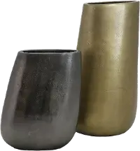 Modern 16 Inch Gold Metal Vase