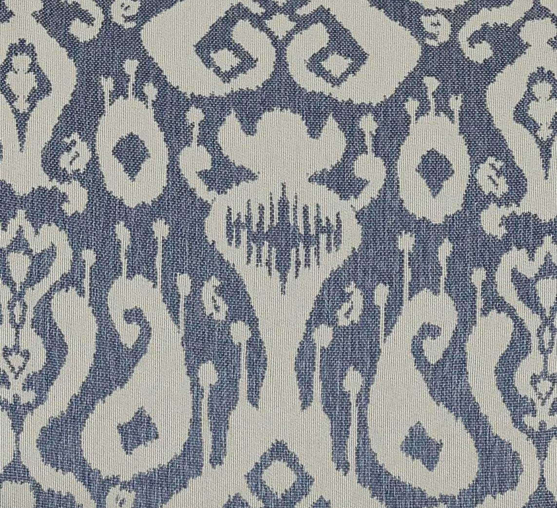 Casbah Denim Blue and Off White Swivel Accent Chair-8