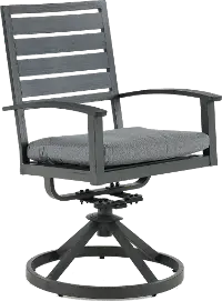 West Lake Gray Patio Swivel Dining Chair