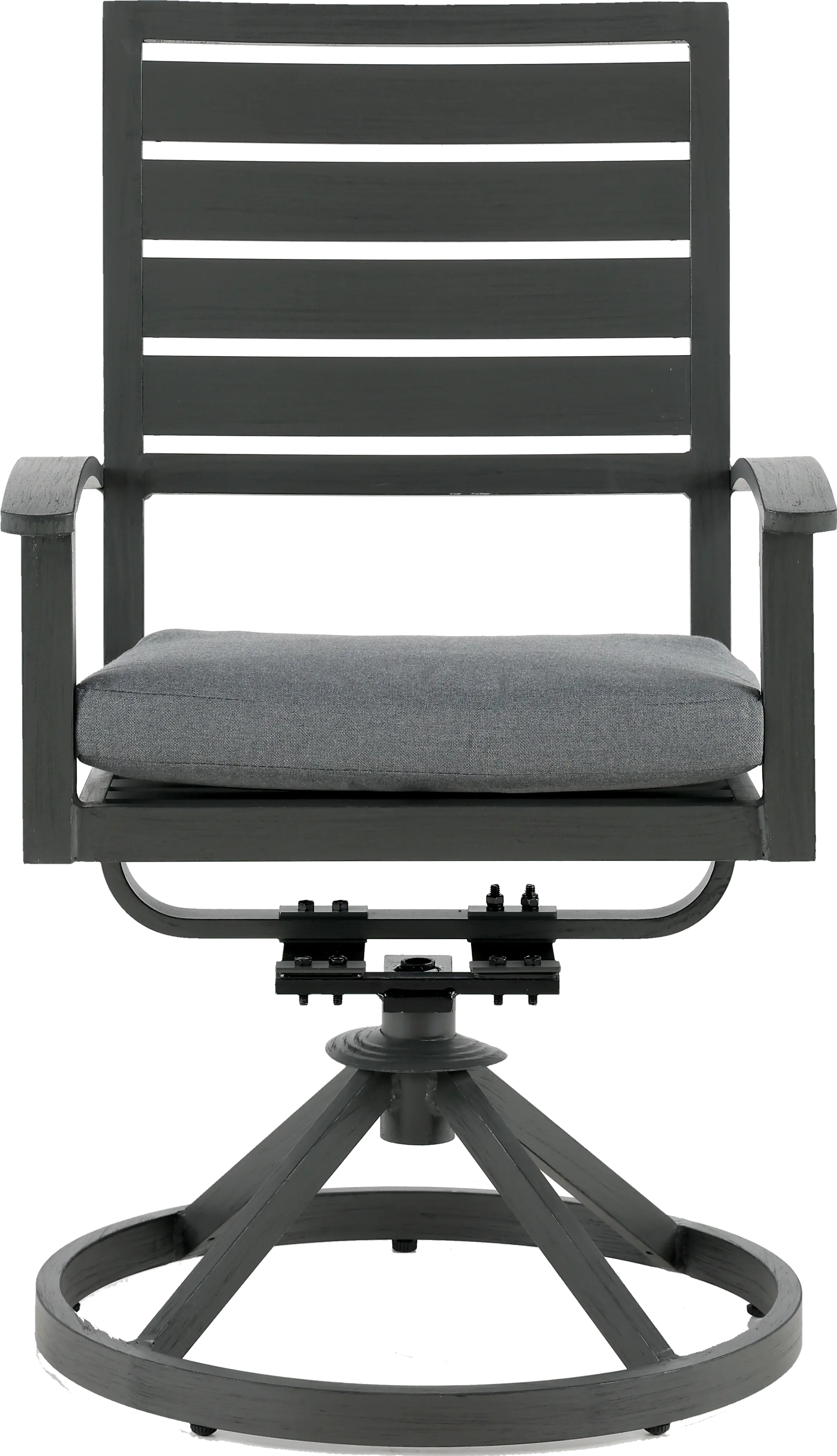 West Lake Gray Patio Swivel Dining Chair-4