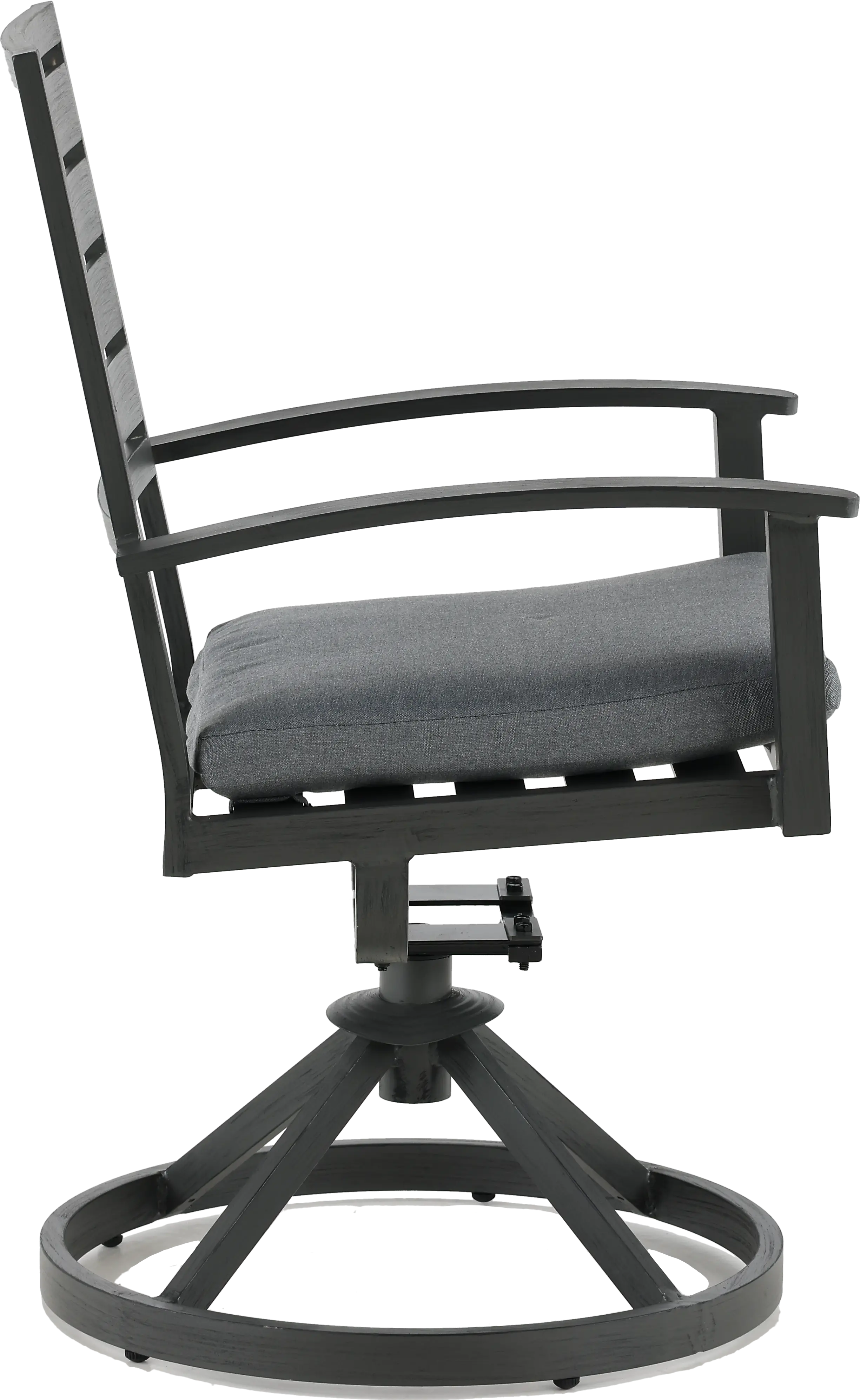 West Lake Gray Patio Swivel Dining Chair-5