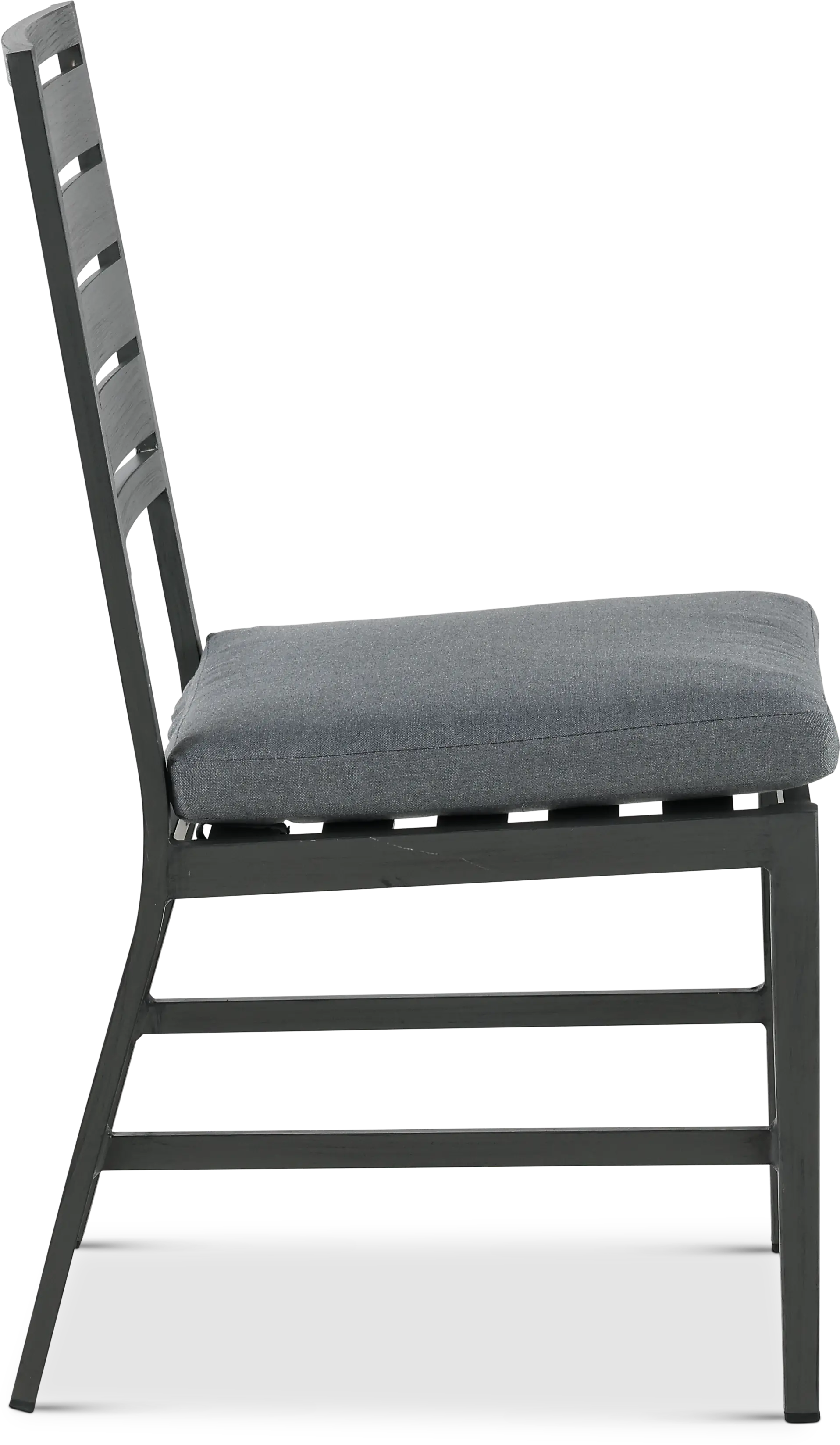 West Lake Gray Armless Patio Dining Chair-3