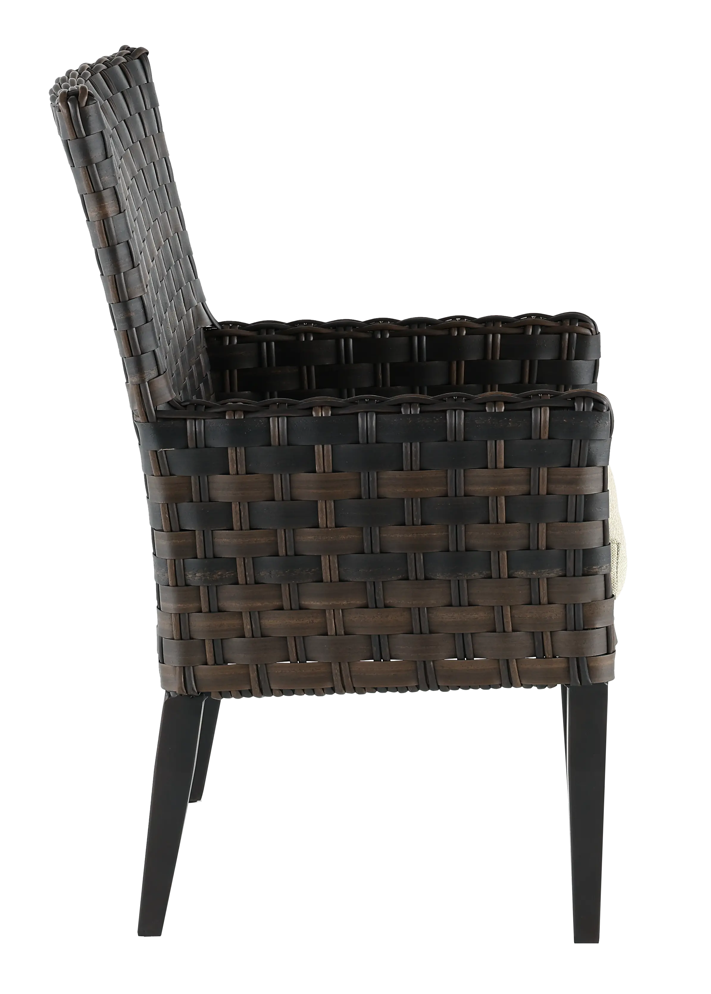 Sunset Beige and Wicker Patio Dining Armchair-6