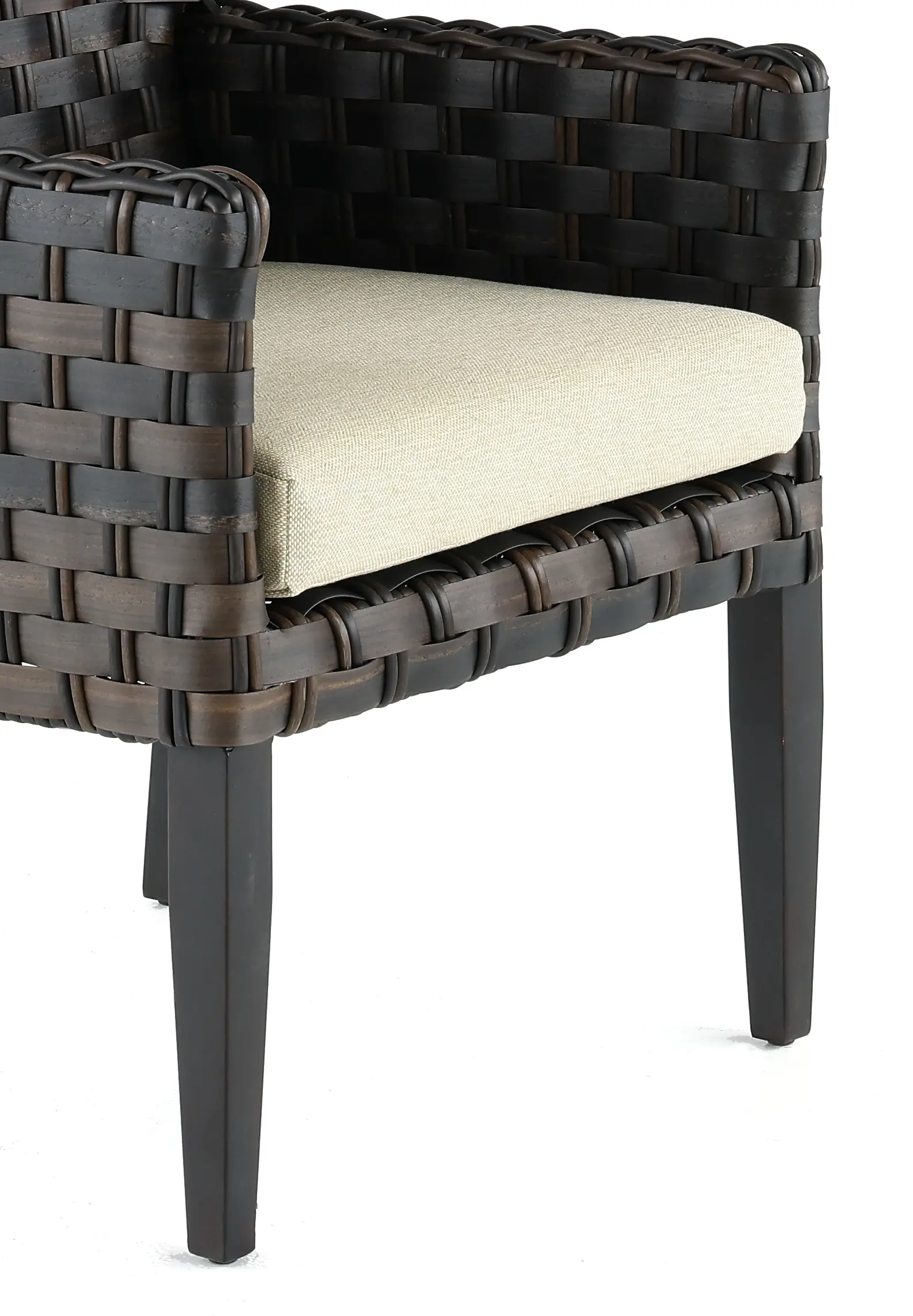 Sunset Beige and Wicker Patio Dining Armchair-8