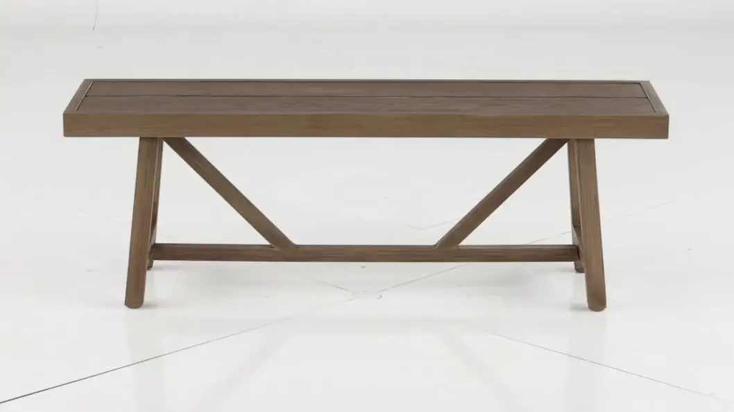 Sunset Brown Patio Bench-5
