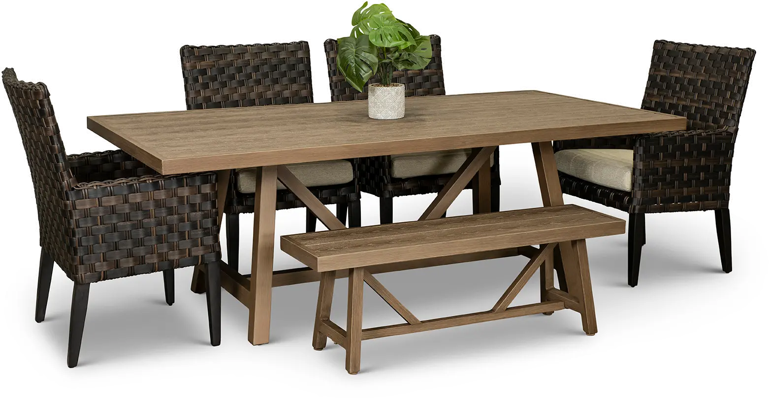 Sunset 6 Piece Patio Dining Set-1