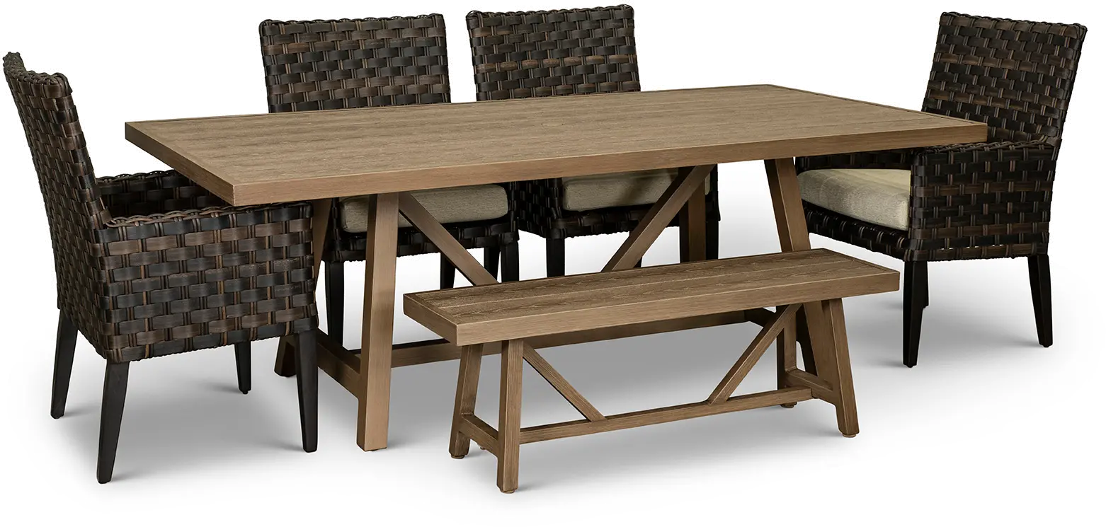 Sunset 6 Piece Patio Dining Set-2