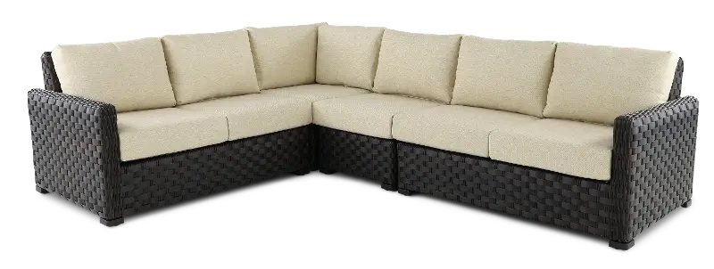 Sunset 4 Piece Tan Patio Sectional