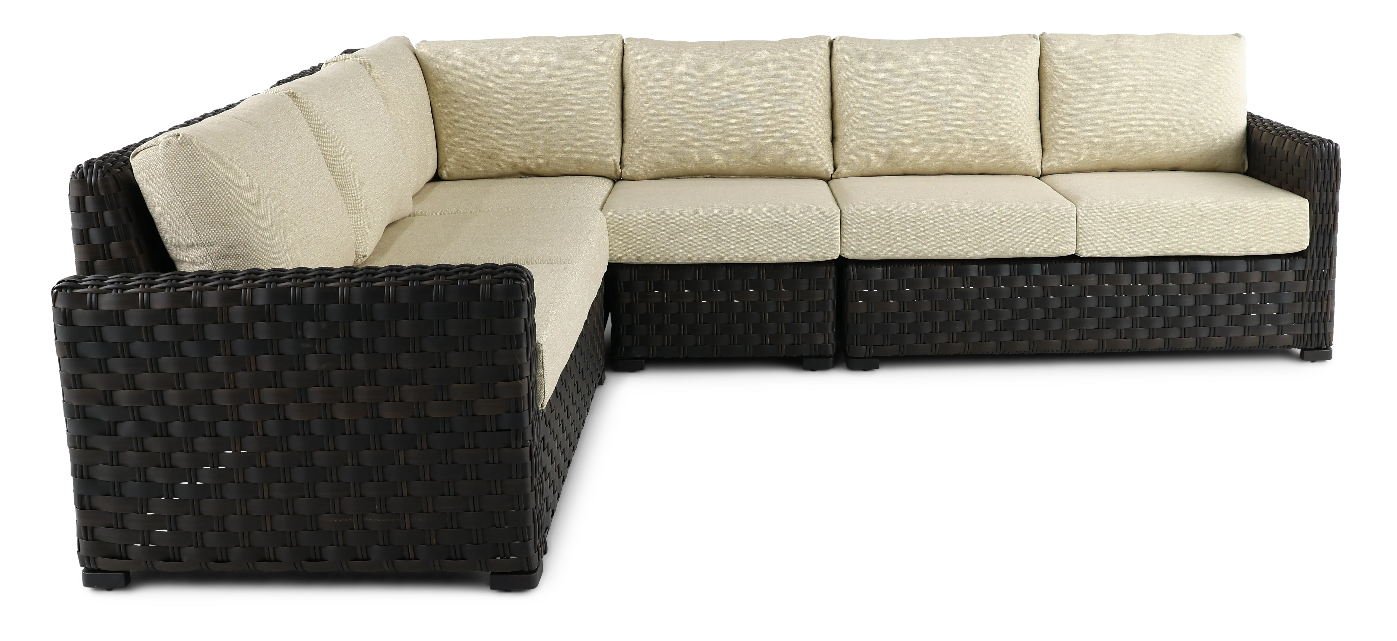 Sunset 4 Piece Tan Patio Sectional-4