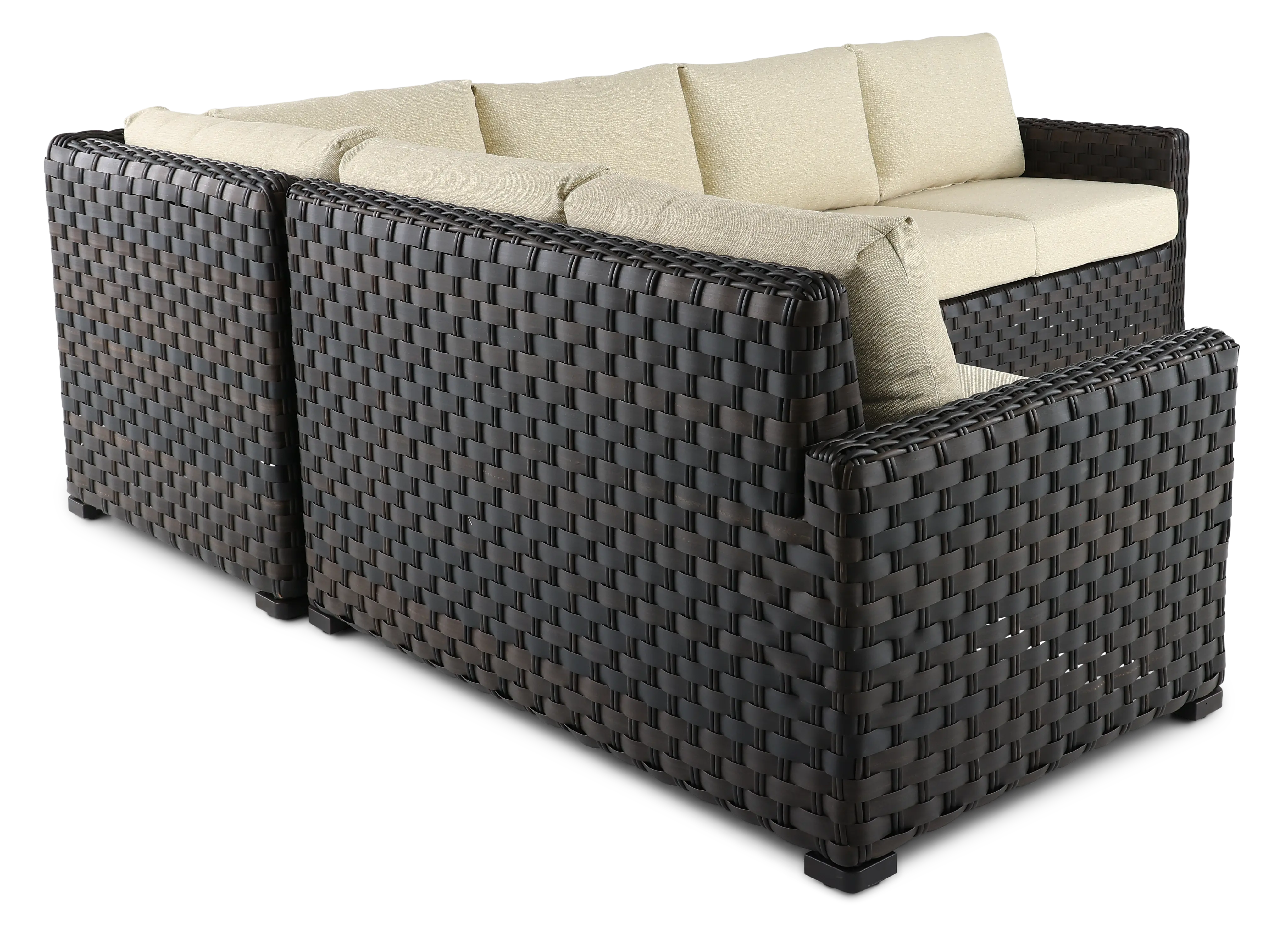 Sunset 4 Piece Tan Patio Sectional-6