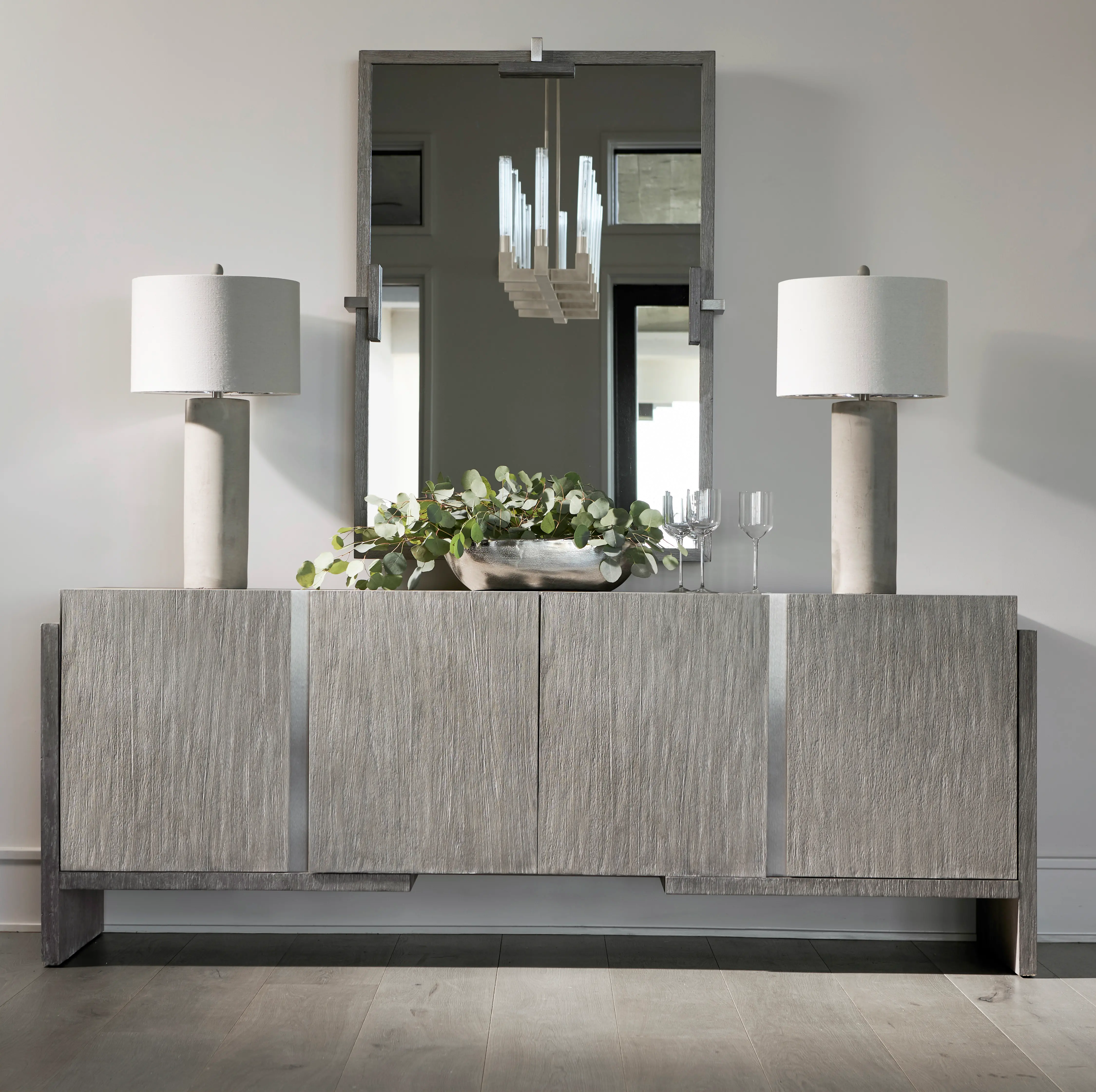 Foundations Shale Gray Dining Room Buffet-2