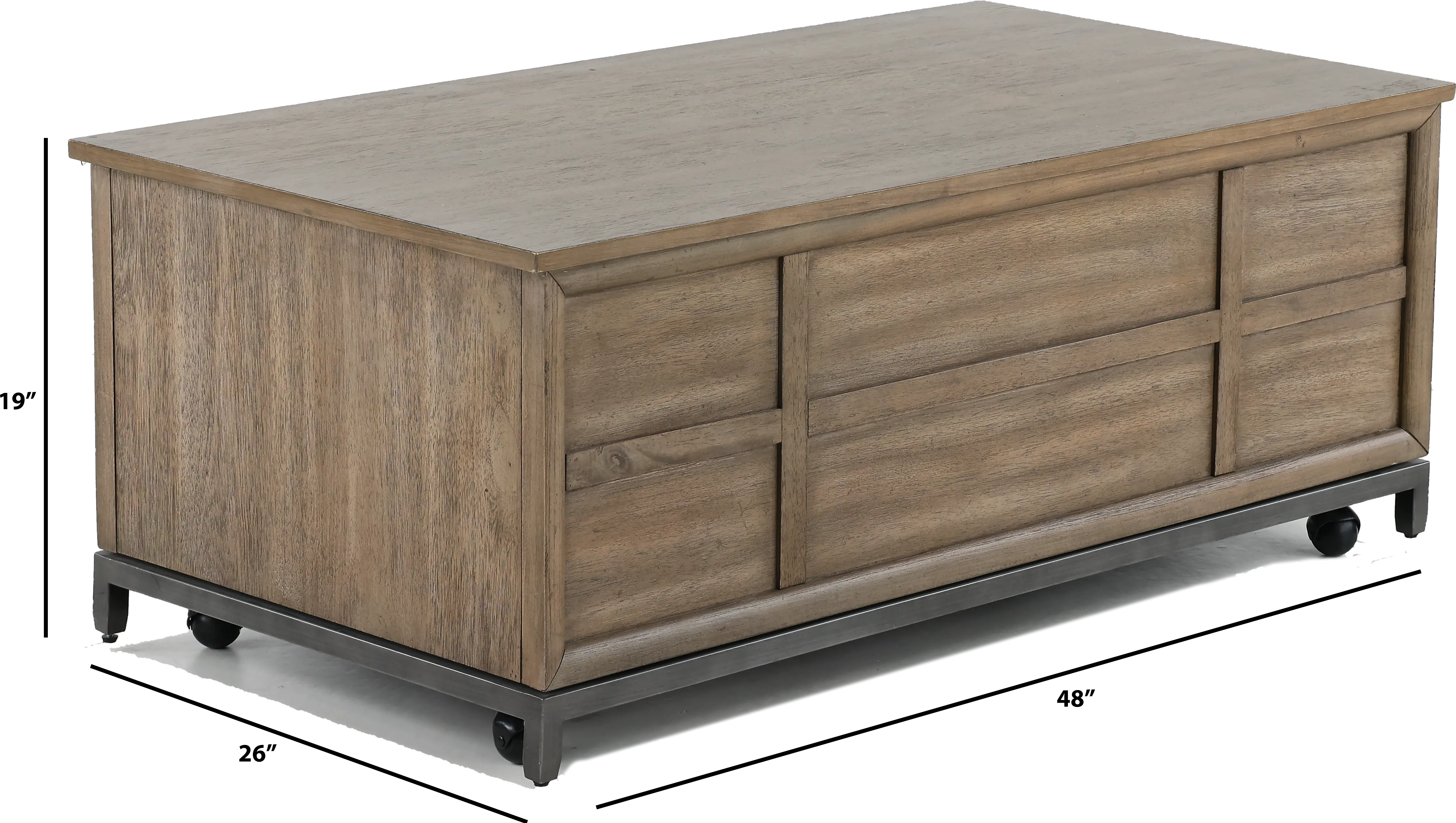 Trellis Desert Brown Lift-top Coffee Table-3