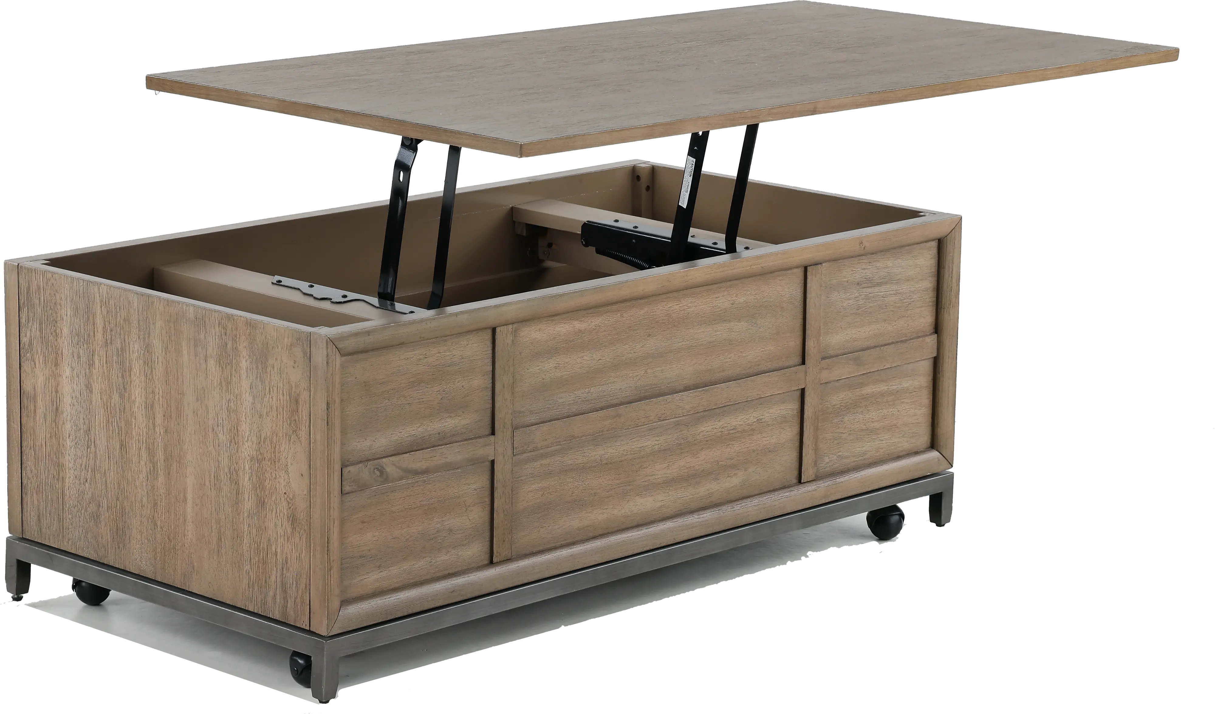 Trellis Desert Brown Lift-top Coffee Table-5