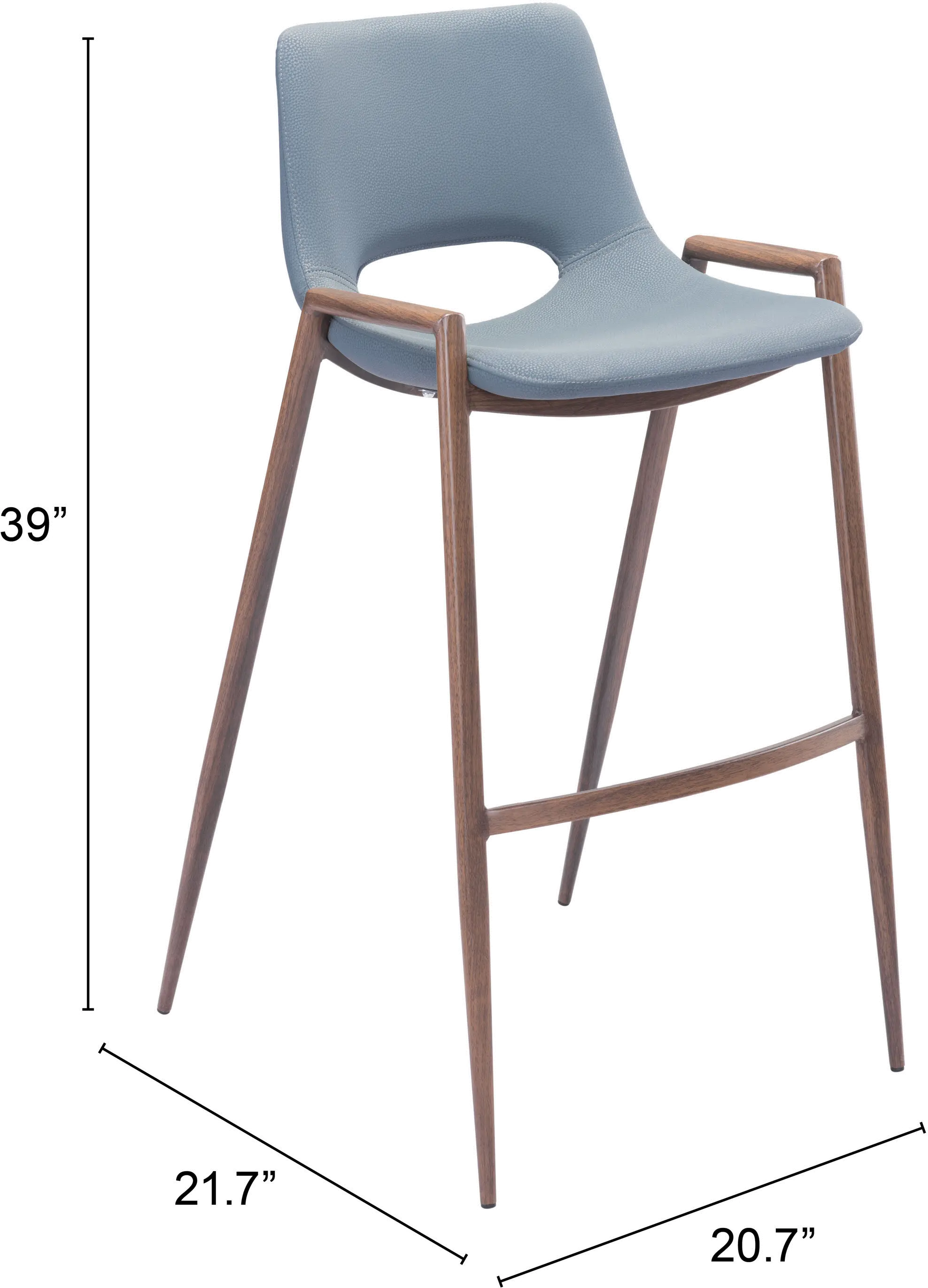 Desi Gray Bar Stool, Set of 2-4