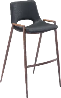 Desi Black Bar Stool, Set of 2