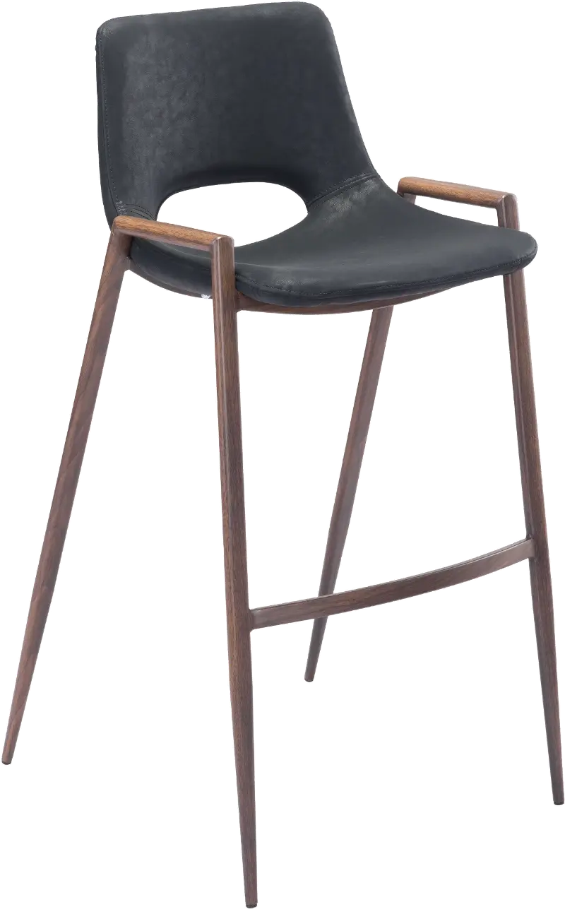 Desi Black Bar Stool, Set of 2
