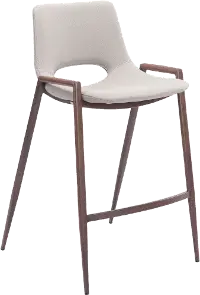 Desi Beige Counter Height Stool, Set of 2
