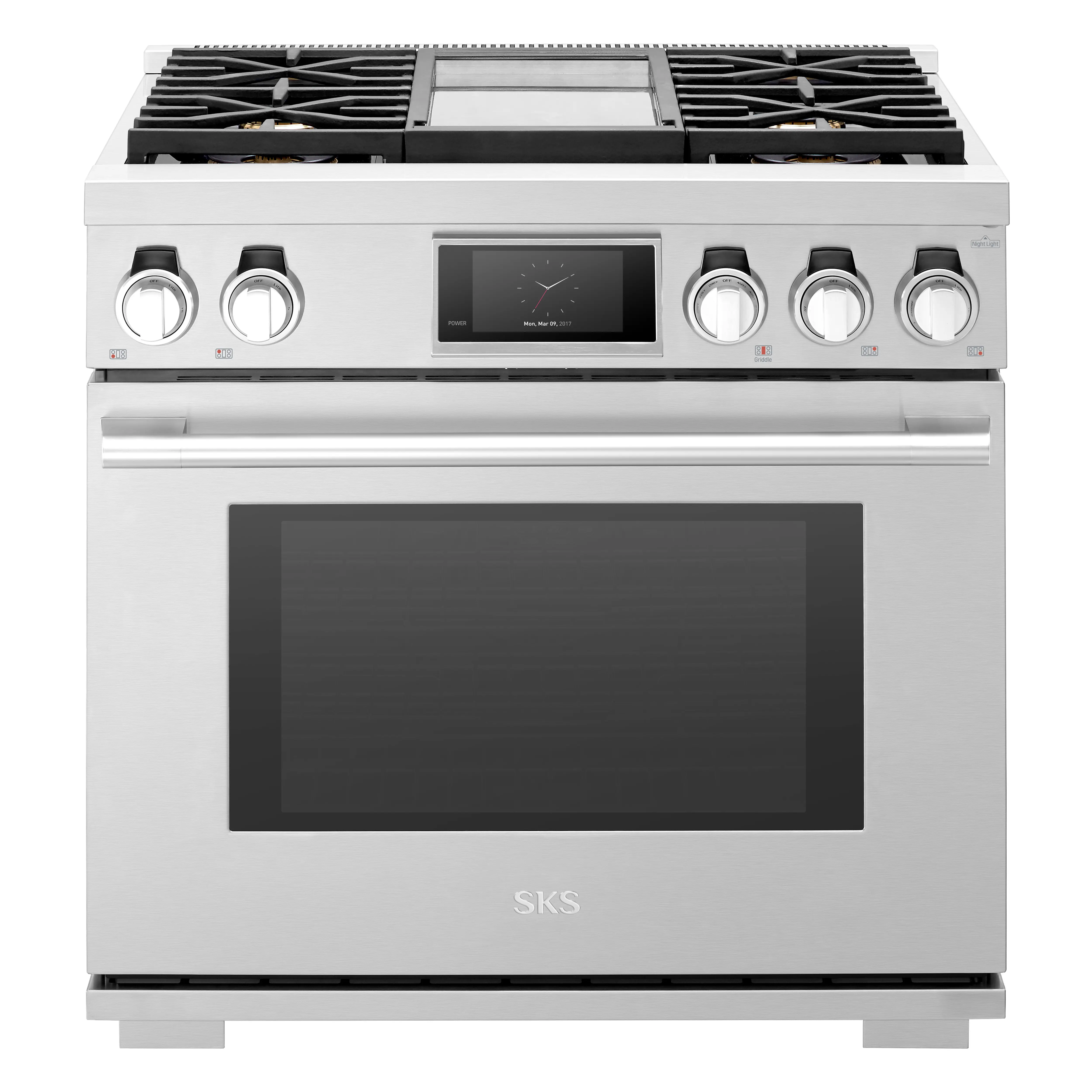 SKSDR360GS Signature 6.3 cu ft Dual Fuel Range - Stainless Steel 36 Inch-1
