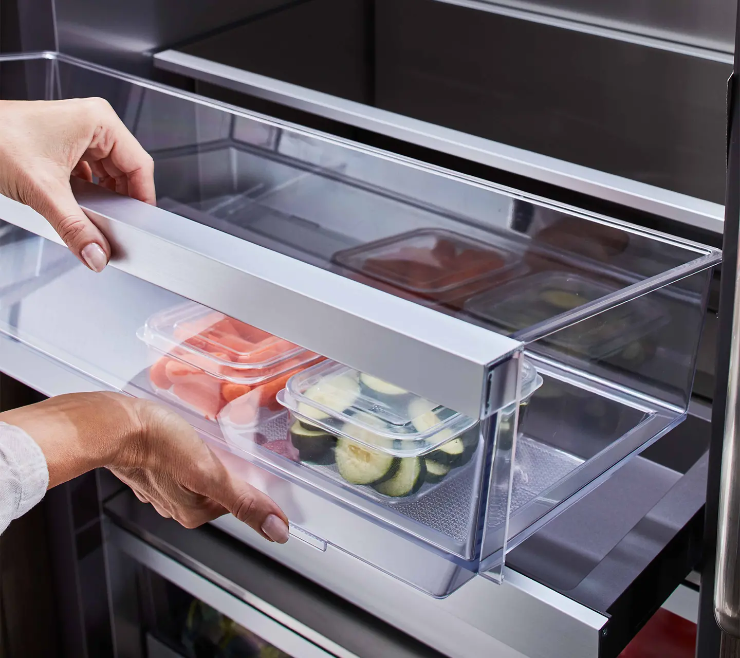 SKSFD3604P Signature 19.3 cu ft 4 Door French Door Refrigerator - Panel Ready-5