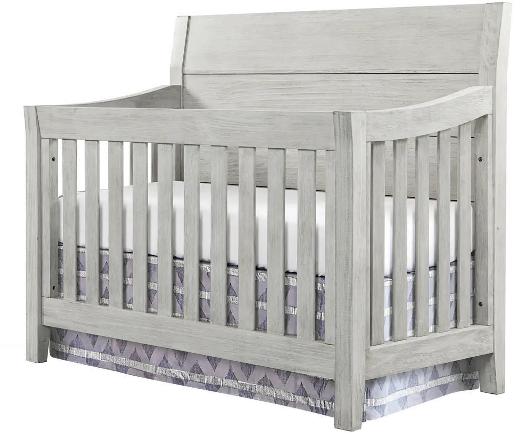 Tranquil Rock Weathered White 4-in-1 Convertible Crib-1