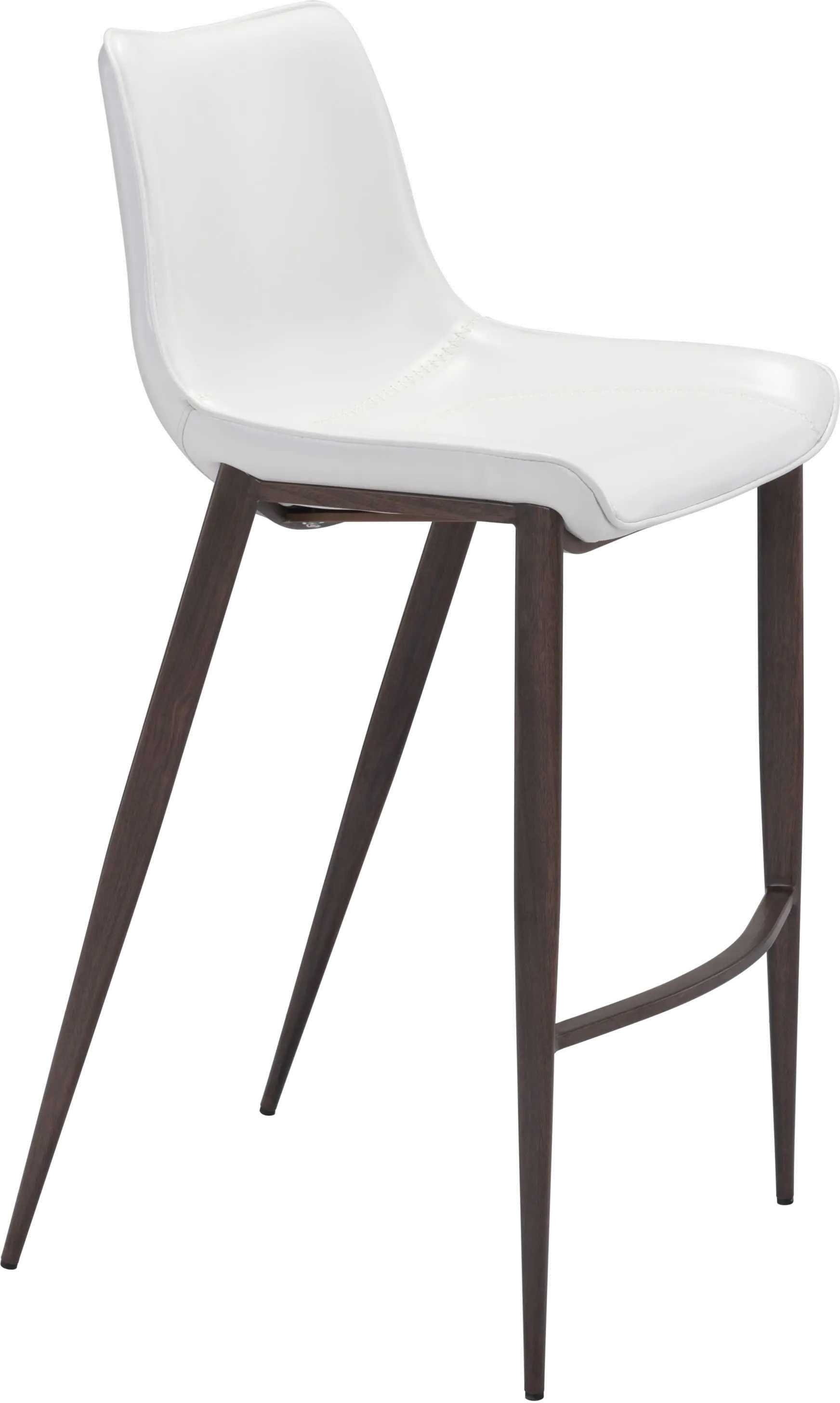 Magnus White and Brown Bar Stool, Set of 2-1