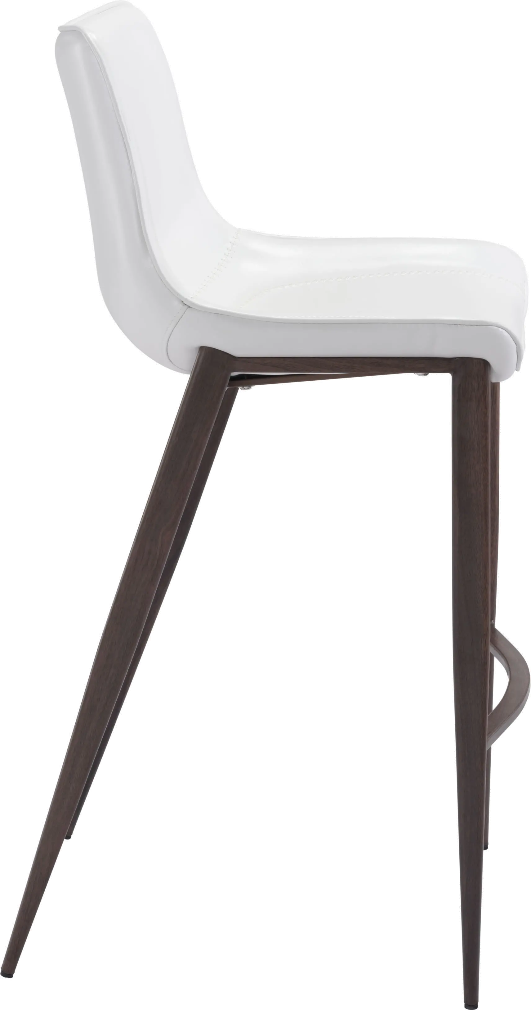 Magnus White and Brown Bar Stool, Set of 2-5