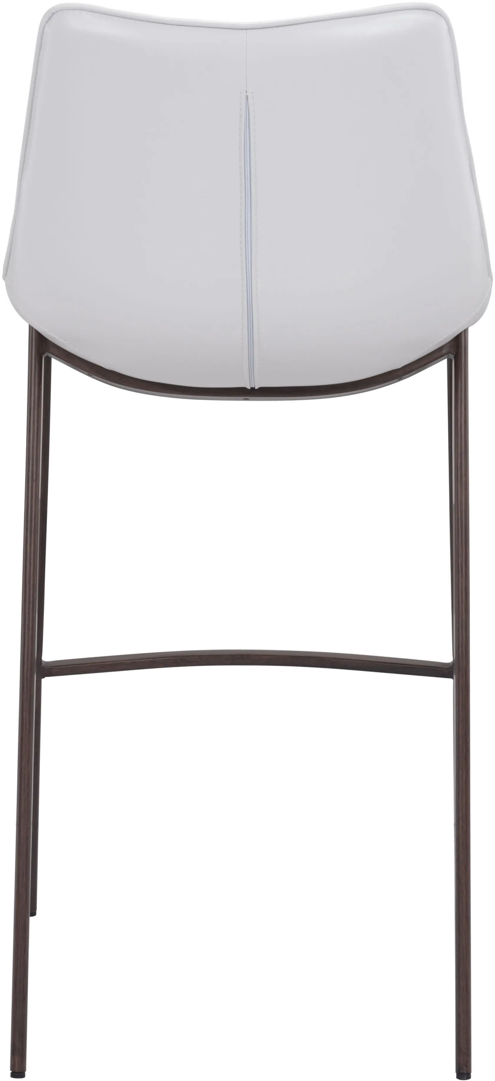 Magnus White and Brown Bar Stool, Set of 2-6