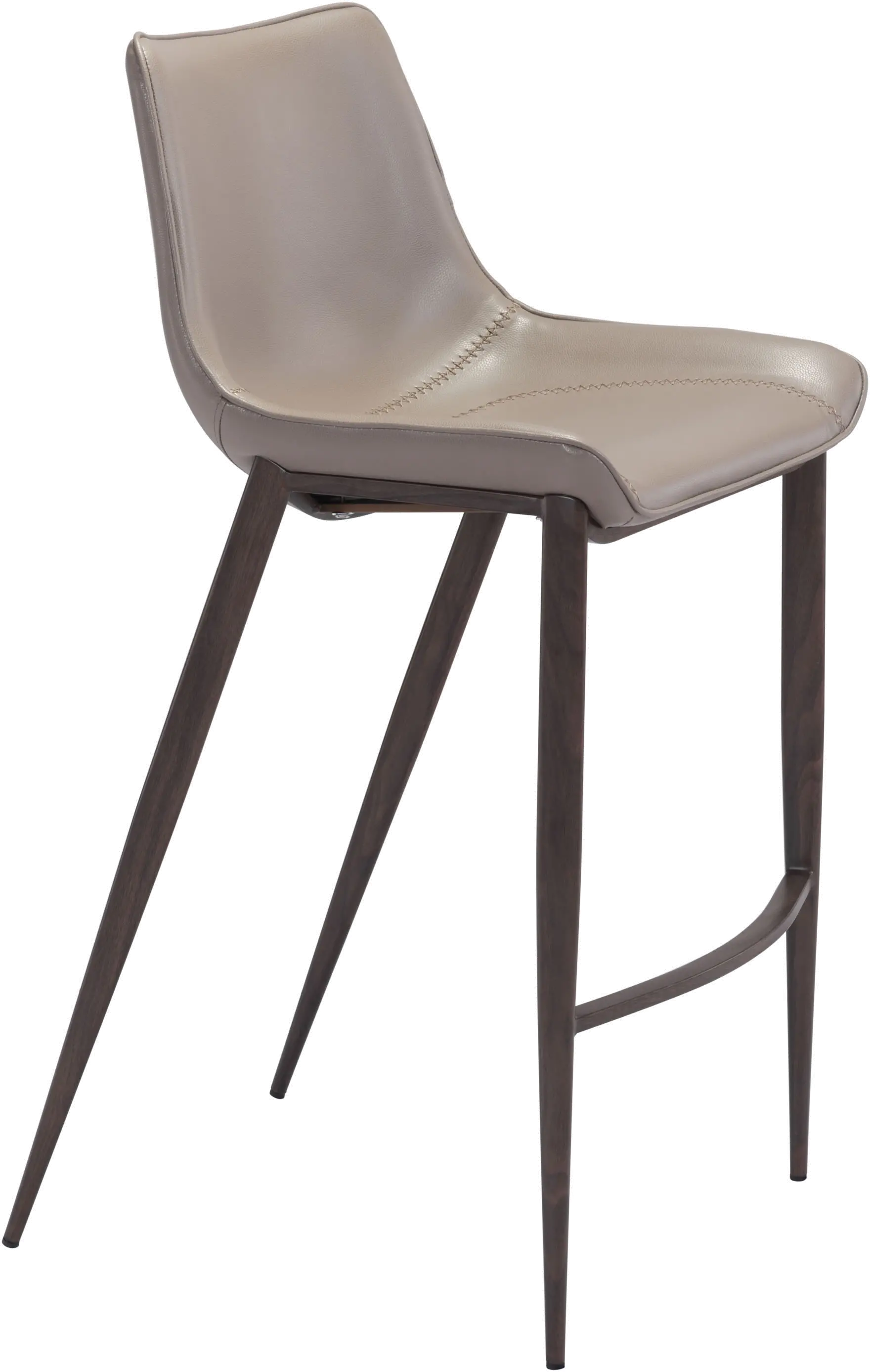 Magnus Gray and Brown Bar Stool, Set of 2-1