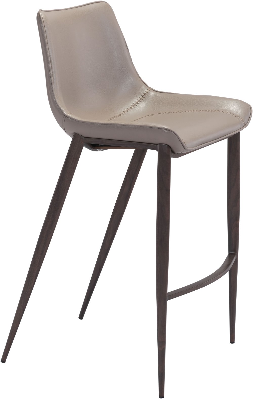 Magnus Gray and Brown Bar Stool Set of 2