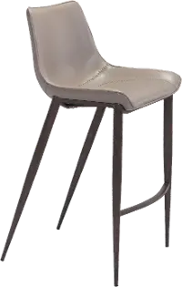 Magnus Gray and Brown Bar Stool, Set of 2