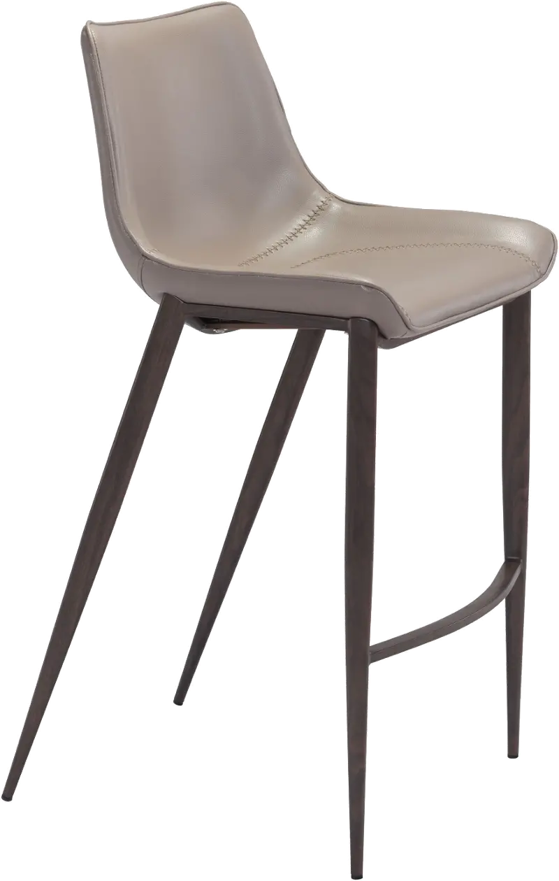 Magnus Gray and Brown Bar Stool, Set of 2