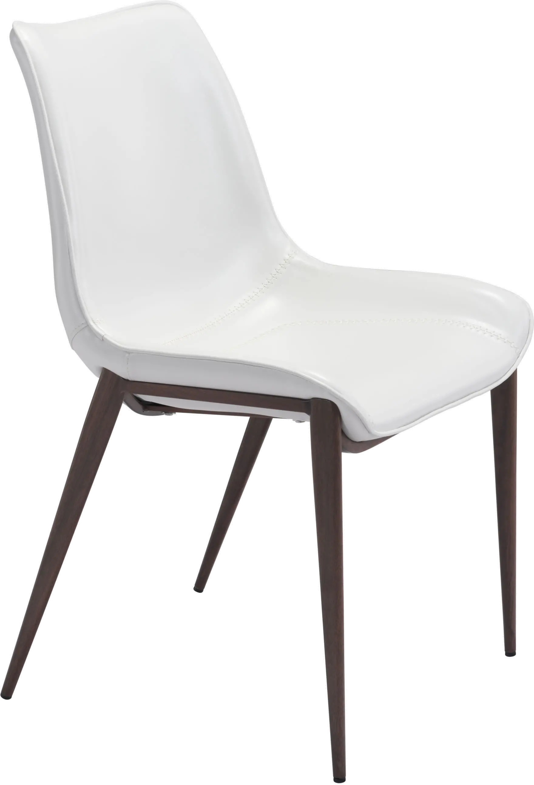 Magnus White and Walnut Dining Room Chair, Set of 2-1