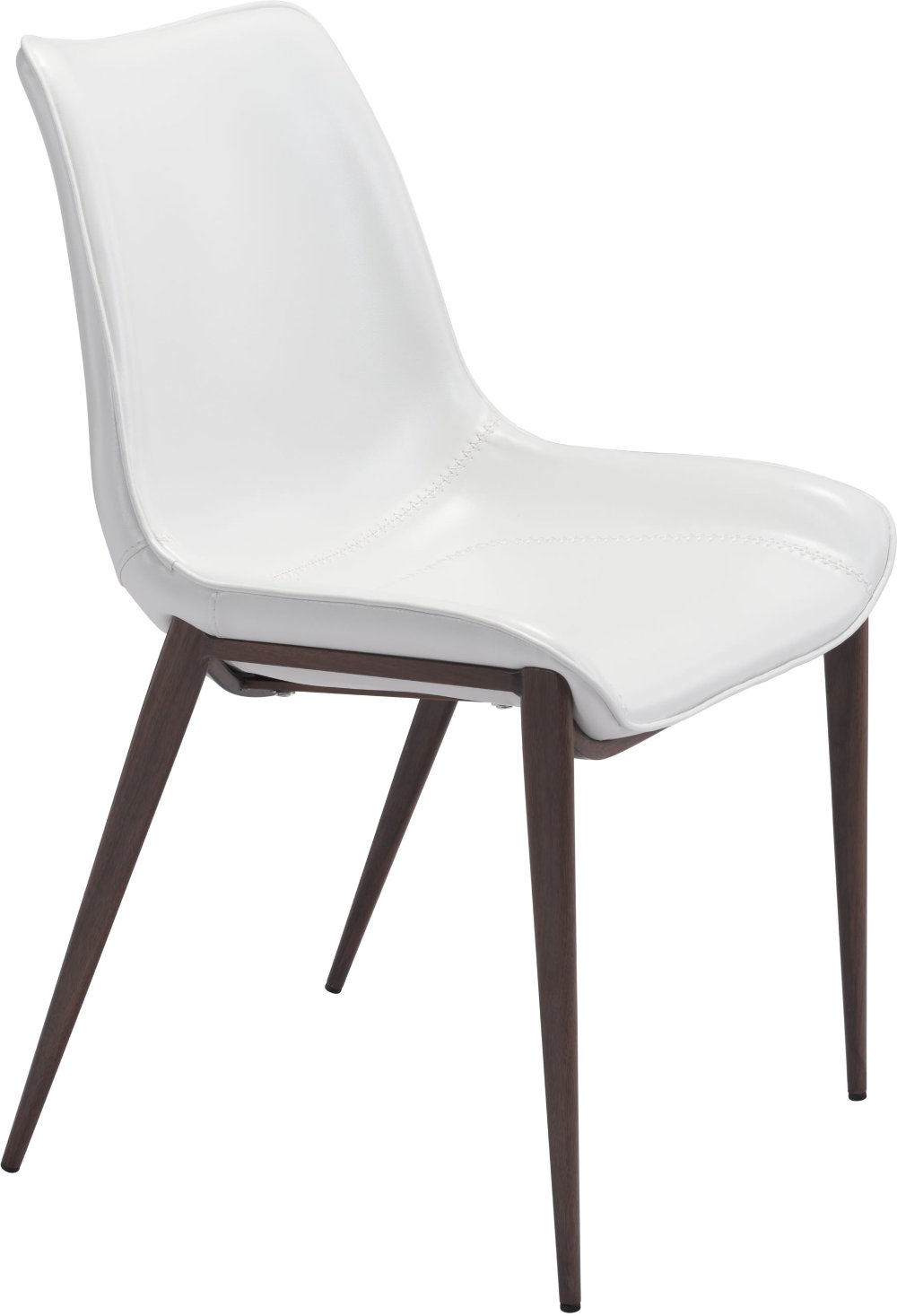 Magnus White and Walnut Dining Room Chair Set of 2
