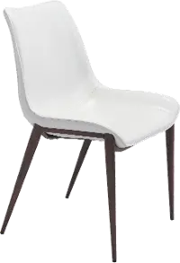 Magnus White and Walnut Dining Room Chair, Set of 2
