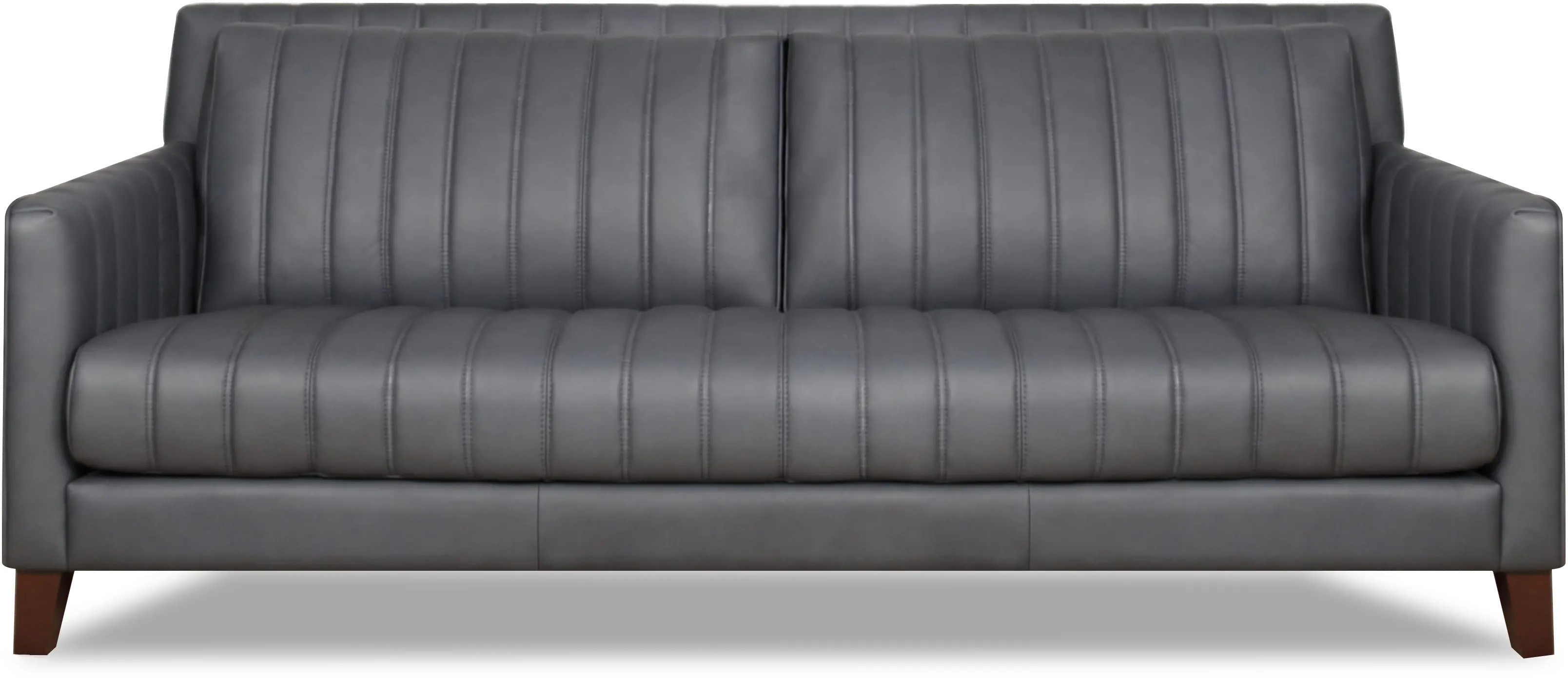 Ross Gray Leather Sofa - Amax Leather-1