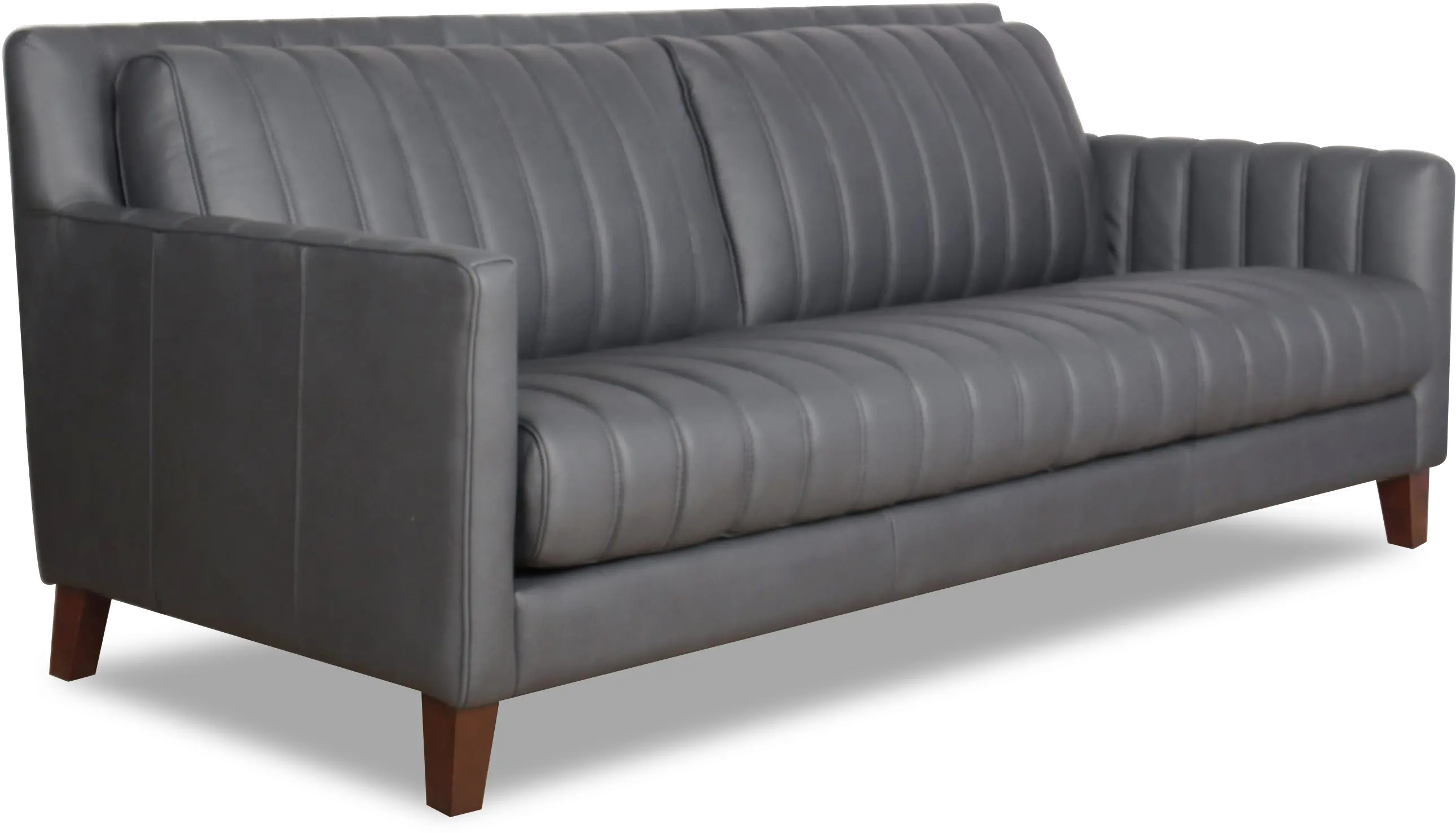 Ross Gray Leather Sofa - Amax Leather-2