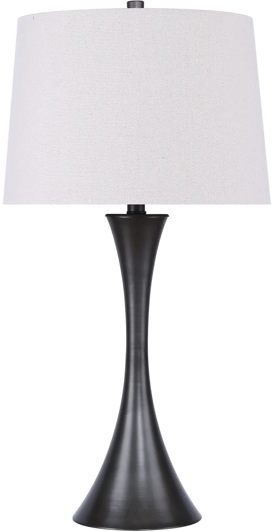 30 Inch Black Twisted Cast Iron Table Lamp-1