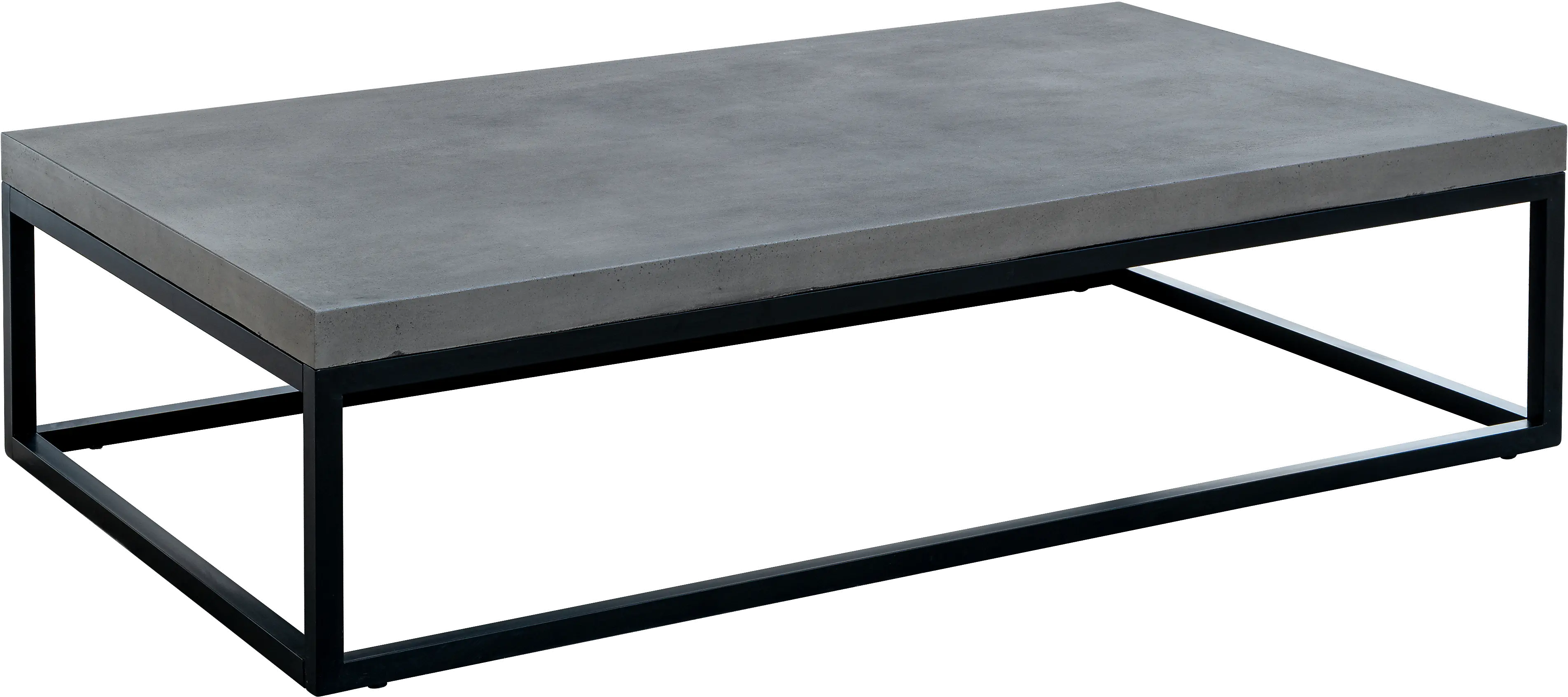 Modern Rectangular Patio Coffee Table - Concrete-1