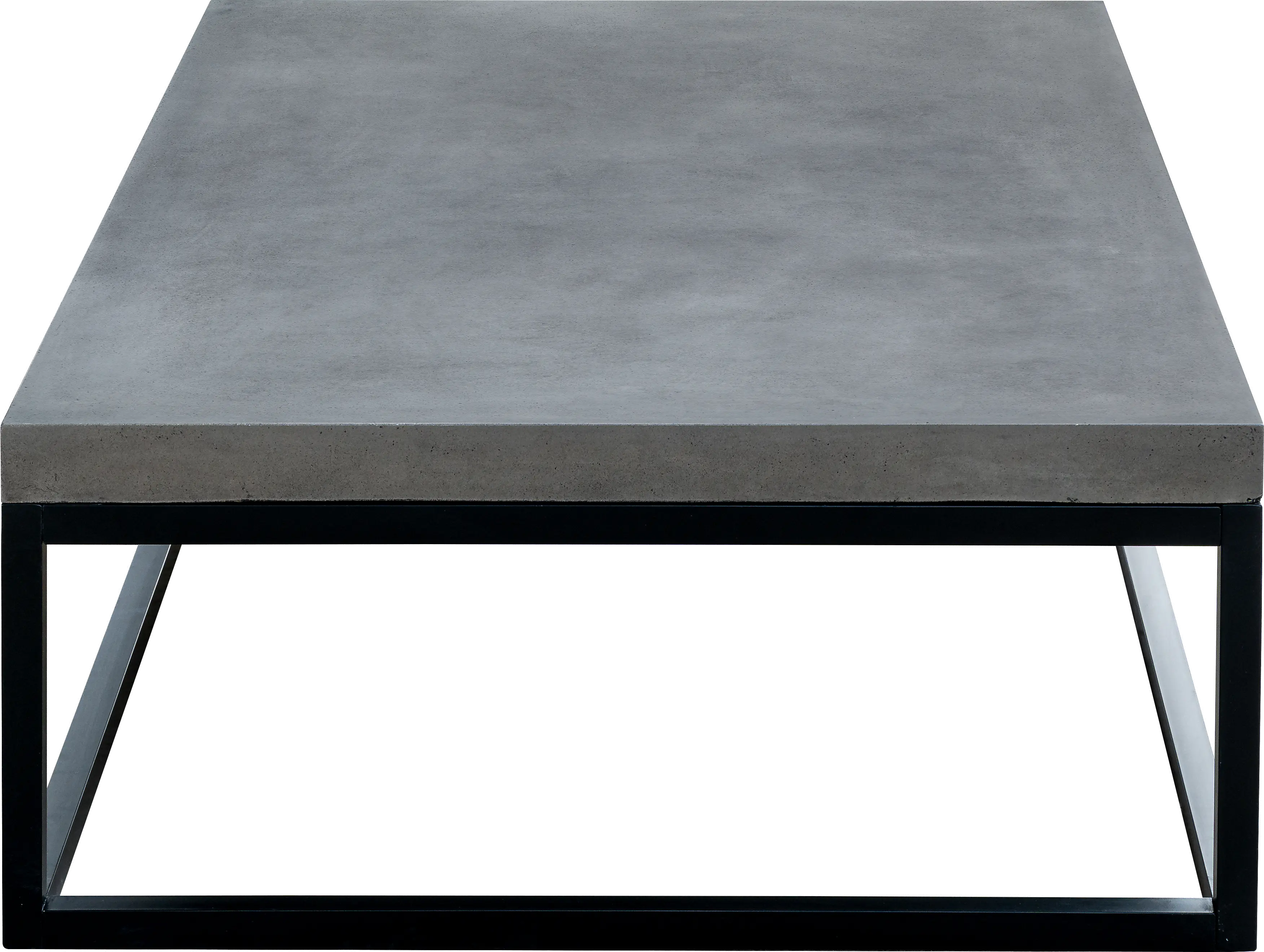 Modern Rectangular Patio Coffee Table - Concrete-3