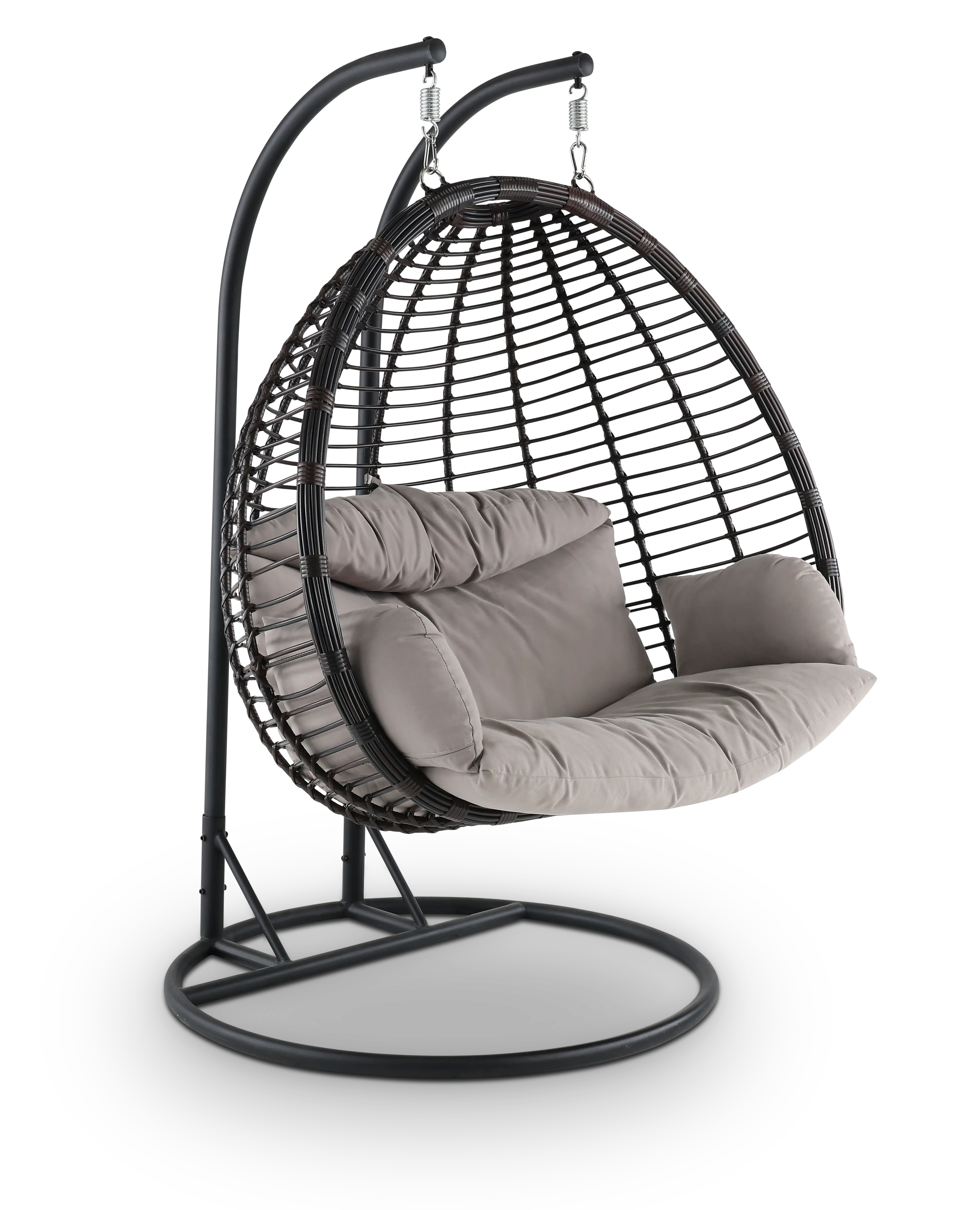 Modern Double Hanging Basket Chair-4