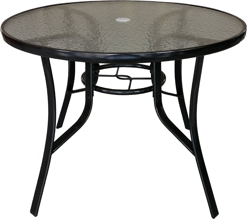 Bali Black Glass Patio Table