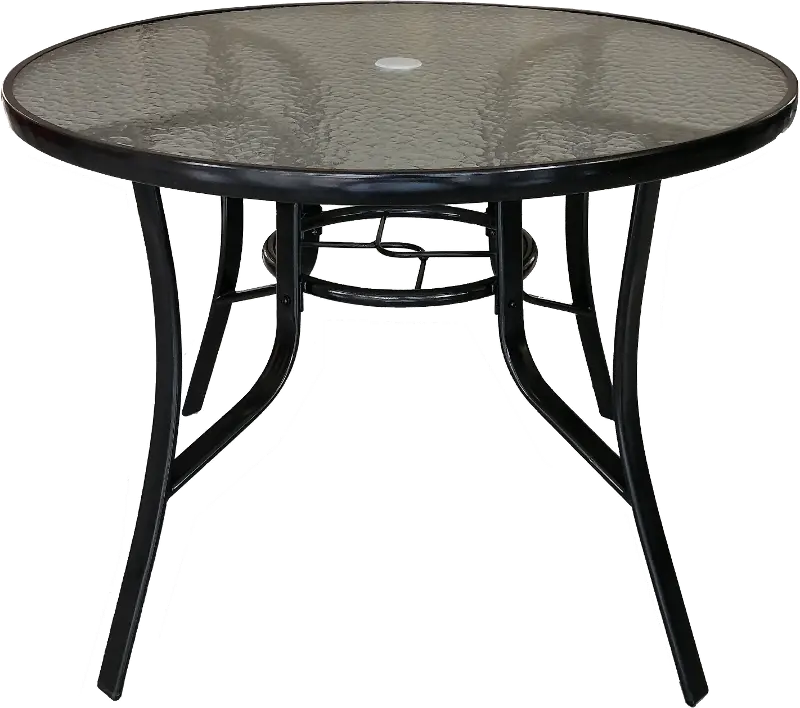Bali Black Glass Patio Table