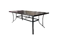 Bali Black Rectangular Patio Dining Table