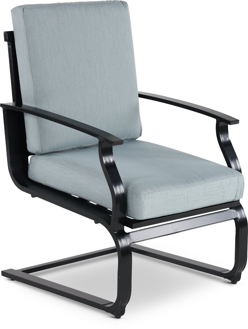 Sea Breeze Black Patio Spring Chair