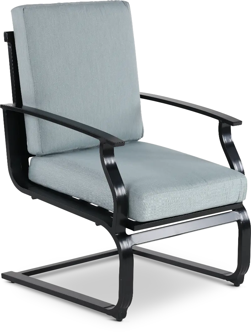 Sea Breeze Black Patio Spring Chair